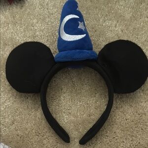 Kids Wizard Mickey Ears Headband - Black and Blue